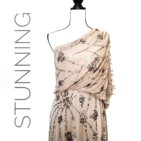 Adrianna Papell Dresses & Skirts - Adrianna Papell One Shoulder Blousen Dress